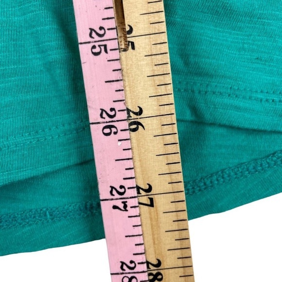 Reitmans Shirt Womens XL Teal Cotton Solid Short Sleeve Scoop Neck Pullover - Picture 6 of 9